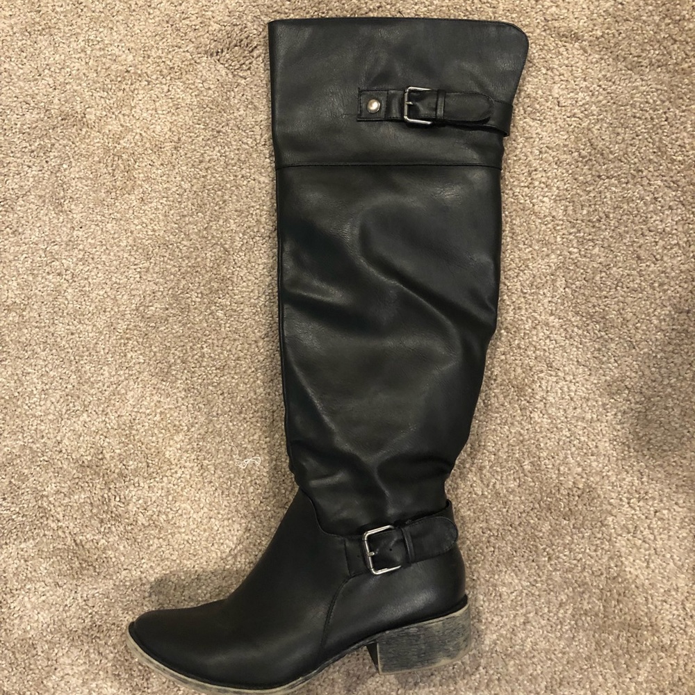 Black over the knee boots